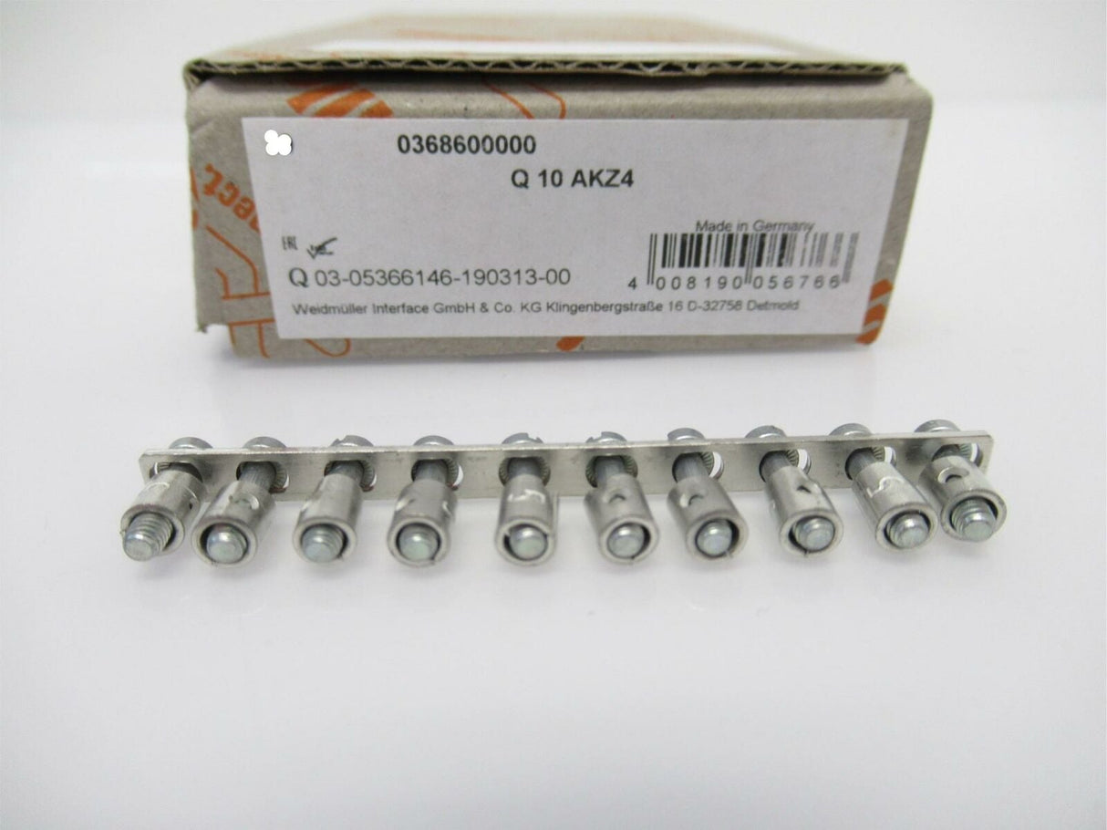 Weidmuller 0368600000 Q10AKZ4 10 Position Jumper Bar