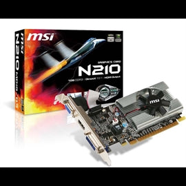 MSI Video Card N210-MD1G D3 GF 210 1G DDR3 LP PCIE DVI HDMI VGA Single Fan W7
