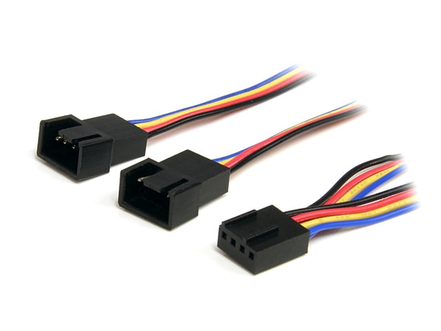 StarTech Cable FAN4SPLIT12 12in 4 Pin Fan Power Splitter Cable F M Retail