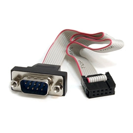 StarTech PNL9M16 16inch 9Pin Serial Male to 10Pin MB Header Panel Mount Cable