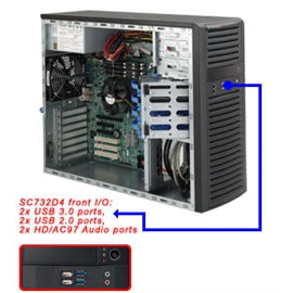 Supermicro CSE-732D4-903B Mid-tower 900W 80Plus 4x3.5inch SAS SATA Black RTL