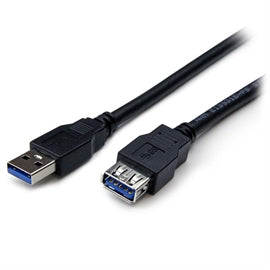 StarTech USB3SEXT2MBK 2m SuperSpeed USB 3.0 Extension Cable A to A M F Retail