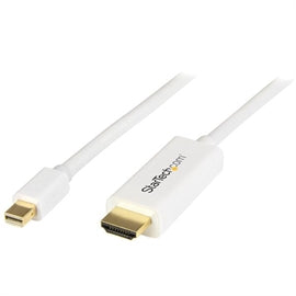 StarTech Cable MDP2HDMM2MW 6ft MiniDP to HDMI Converter Cable 4K White Retail