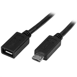 StarTech Cable USBUBEXT50CM 0.5m USB 2.0 Micro-USB Extension Cable M F Retail