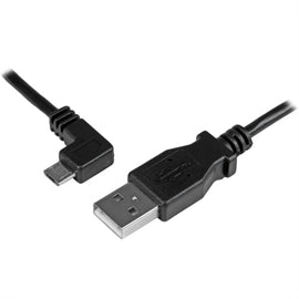 StarTech USBAUB1MLA 1m Micro-USB Charge+Sync Cable M M Left Angle 30 24AWG RTL