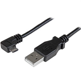 StarTech USBAUB2MRA 2m Micro-USB Charge+Sync Cable M M Right-Angle 24AWG Retail