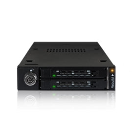ICY DOCK MB992SKR-B Dual Bay Raid 2.5� to 3.5� SATA SSD HDD Mobile Rack Retail