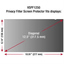 ViewSonic Accessory VSPF1250 12.5 Privacy Filter Screen Protector 16:9 Retail