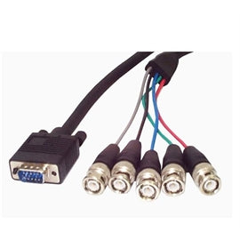 Startech CB VGABNC5 6 ft Coax HD15 VGA to 5 BNC Monitor Cable M M Retail
