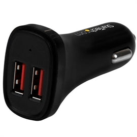 StarTec Accessory USB2PCARBKS Dual-Port USB Car Charger 24W 4.8A Black Retail