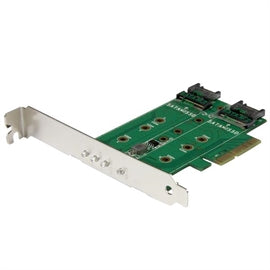 Startech CC PEXM2SAT32N1 3PT M.2 SSD (NGFF) Adapter Card 2xSATA PCIE3.0 Retail