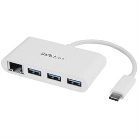 StarTech Accessory HB30C3A1GEA 3PT USB 3.0 Hub plus Gigabit Ethernet White