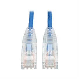 Tripp-Lite CB N201-S04-BL 4ft Cat6 Gigabit Snagless Molded Slim UTP Patch Blue