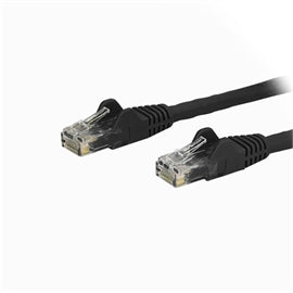 StarTech CB N6PATCH2BK Cat6 Ethernet Patch Cable w Snagless RJ45 2ft Black RTL