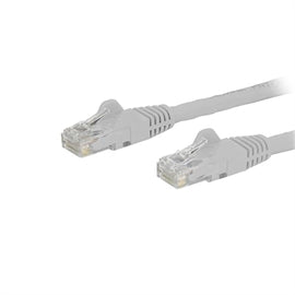 StarTech CB N6PATCH1WH Cat6 Ethernet Patch Cable w Snagless RJ45 1ft White RTL