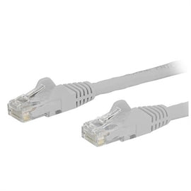 StarTech CB N6PATCH12WH 12ft Cat6 Ethernet Patch Cable w Snagless RJ45 White