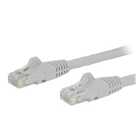 StarTech CB N6PATCH2WH 2ft Cat6 Ethernet Patch Cable w Snagless RJ45 White RTL