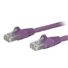 StarTech CB N6PATCH4PL 4ft Cat6 Ethernet Patch Cable w Snagless RJ45 Purple