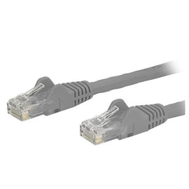 StarTech CB N6PATCH8GR 8FT Cat6 Ethernet Patch Cable w Snagless RJ45 Grey RTL