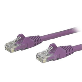 StarTech CB N6PATCH8PL 8FT Cat6 Ethernet Patch Cable w Snagless RJ45 Purple