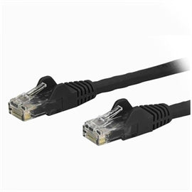 StarTech CB N6PATCH9BK 9ft Cat6 Ethernet Patch Cable w Snagless RJ45 Black RTL