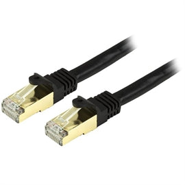 StarTech CB C6ASPAT9BK 9ft Cat6a Ethernet Patch Cable Shielded (STP) Black RTL