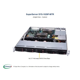 Supermicro SY SYS-1029P-MTR 1U Xeon S3647 C621 Max.1TB 8x2.5SATA3 PCIE Retail