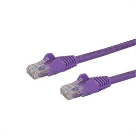 StarTech CB N6PATCH5PL Cat6 Ethernet Patch Cable w Snagless RJ45 5 ft Purple