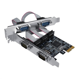 SII AC LB-S00114-S1 Quad-Serial Port RS-232 PCIe Card 256Bytes Black Brown Box