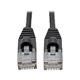 Tripp-Lite CB N261-S01-BK 1ft Cat6a Gigabit Snagless Molded Slim UTP Patch Blk