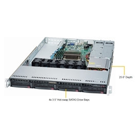 Supermicro SYS-5019S-W4TR E3-1200v6 v5 S1151 H4 C236 4x3.5HS SATA 500W RPS