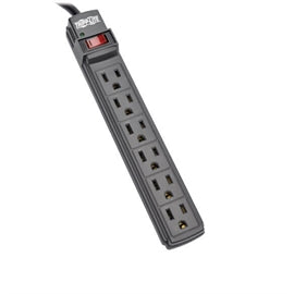 Tripp-Lite AC PS66B 6-Outlet Power Strip 6ft. Cord Black Housing Retail