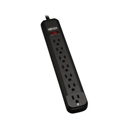 Tripp-Lite AC PS712B 7-Outlet Power Strip 12ft Diagnostic LED Black Housing
