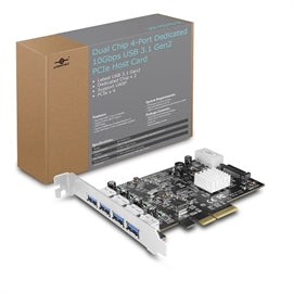 Vantec CC UGT-PCE470-2C Dual Chip 4PT Dedicated 10Gbps USB3.1 PCIe Host Card