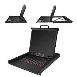 StarTech AC RKCONS1901 1U Single-Port KVM Console for Server Rack-19in Retail