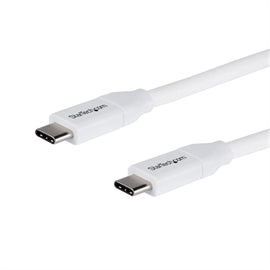 StarTech CB USB2C5C4MW 13ft USB-C to USB-C Cable w 5A PD M M USB2.0 White
