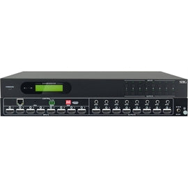 SIIG AC CE-H23X11-S1 HDMI2.0 8x8 Matrix Switcher source devices Brown Box