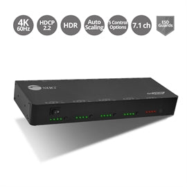 SIIG AC CE-H24W11-S1 4x4 HDMI2.0 4K HDR Matrix Switch with Cloud Control Black