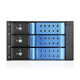 iStarUSA BPN-DE230HD-BLUE Trayless 2x5.25 to 3x3.5 12Gb s HDD HS Rack Blue