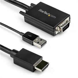 StarTech AC VGA2HDMM10 10 ft. (3 m) VGA to HDMI Adapter USB-Powered 1080p