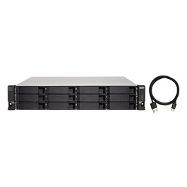 QNAP NAS TL-R1200C-RP-US 2U 12B RM USB-C 3.1 Gen2 10Gbps JBOD expansion unit