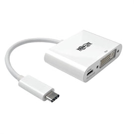 Tripp-Lite AC U444-06N-D-C USB-C to DVI Adapter with PD Charging White Retail