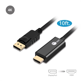 SIIG CB CB-DP1R12-S1 DisplayPort1.2 to HDMI 10ft Cable 4K 30Hz Black OPP Bag