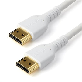 StarTech CB RHDMM1MPW 3.3ft Premium High Speed HDMI Cable w Ethernet 4K 60Hz