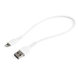 StarTech CB RUSBLTMM30CMW 30cm Durable USB A to Lightning Cable - White Retail
