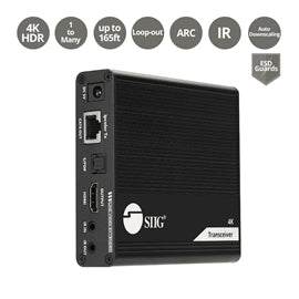 SIIG AC CE-H26N11-S1 ipcolor 4K HDMI 2.0 Extender Daisy Chain Transceiver