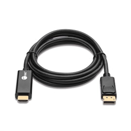 SIIG CB CB-DP1Q12-S1 DisplayPort 1.2 to HDMI 6ft Cable 4K 30Hz Black OPP Bag