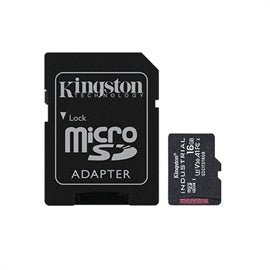 Kingston MF SDCIT2 16GB 16GB microSDHC Industrial C10 A1 pSLC Card+SD Adapter