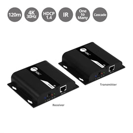 SIIG AC CE-H25D11-S2 HDMI 4K30Hz HDbitT over IP Extender 120m Brown Box