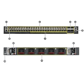 Edgecore Switch 5835-54X-O-48V-F 48Port 10GbE SFP+ 6x100G QSFP28 Deverton CPU